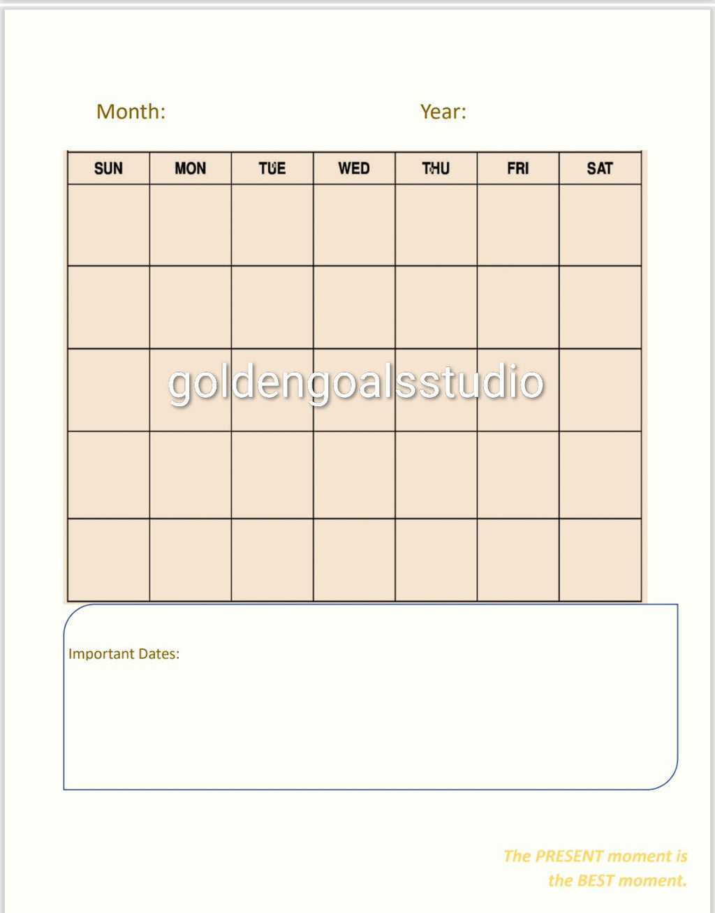Manifesting Intention Planner