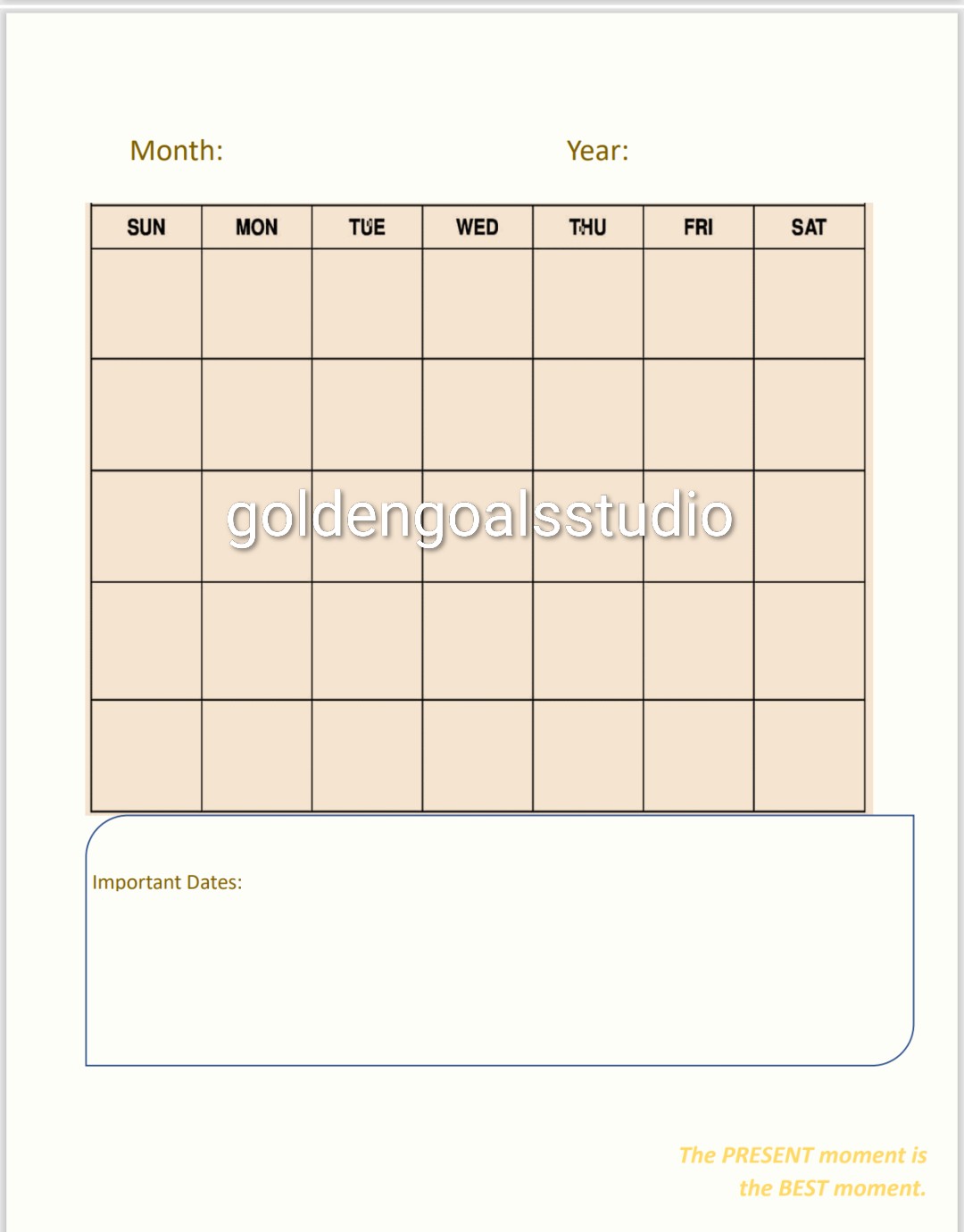 Manifesting Intention Planner